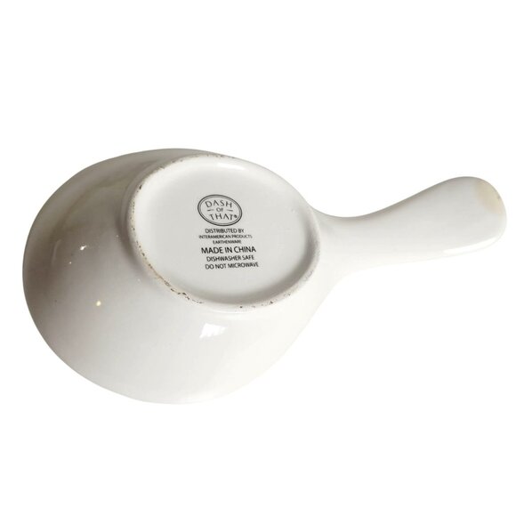 Dash Of That Ceramic Spoon Rest White Floral Design Large Ladle Size Earthenware - Picture 4 of 10